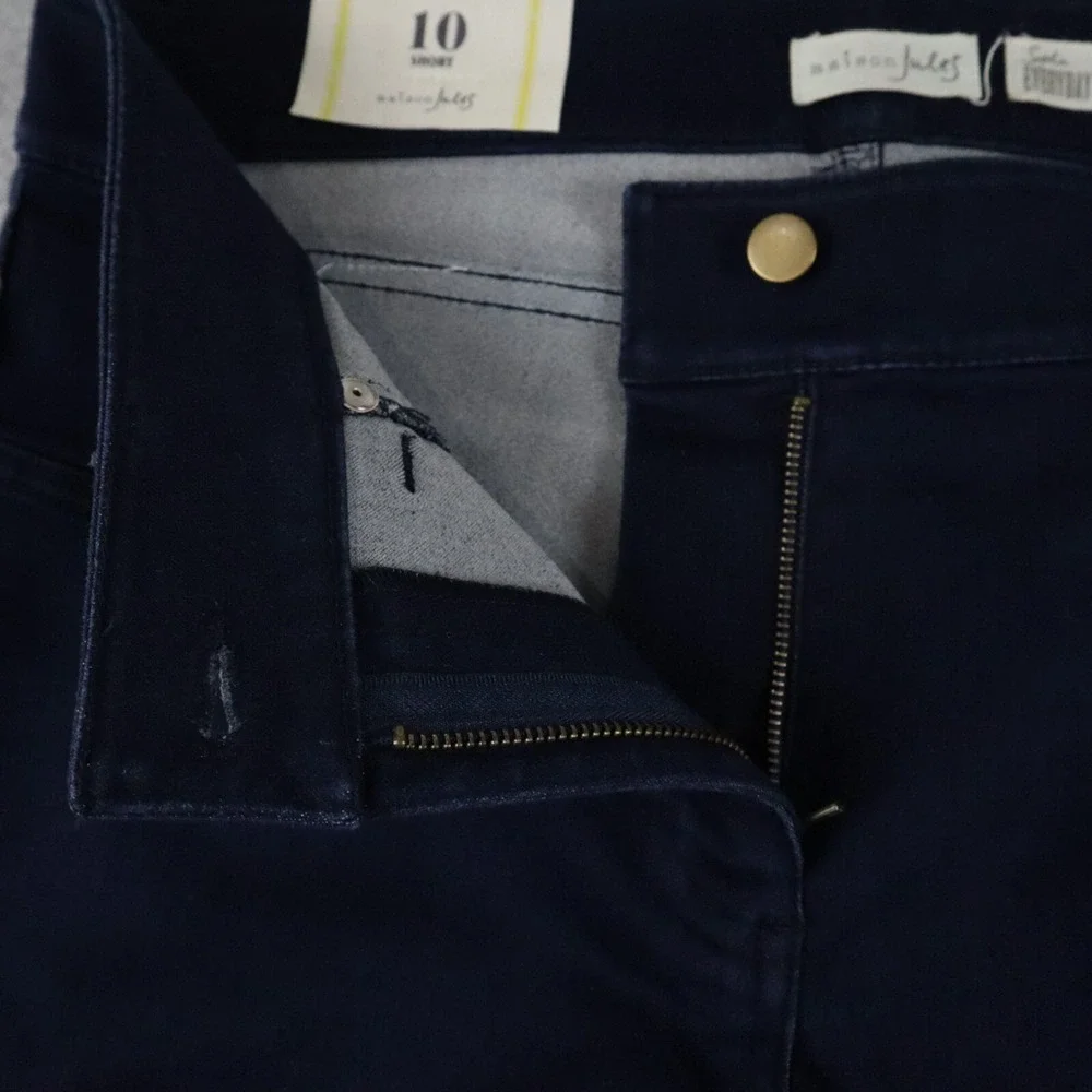 Maison Jules Jeans Womens 10 Short Sophie Everyday Skinny Stretch Denim Blue NWT